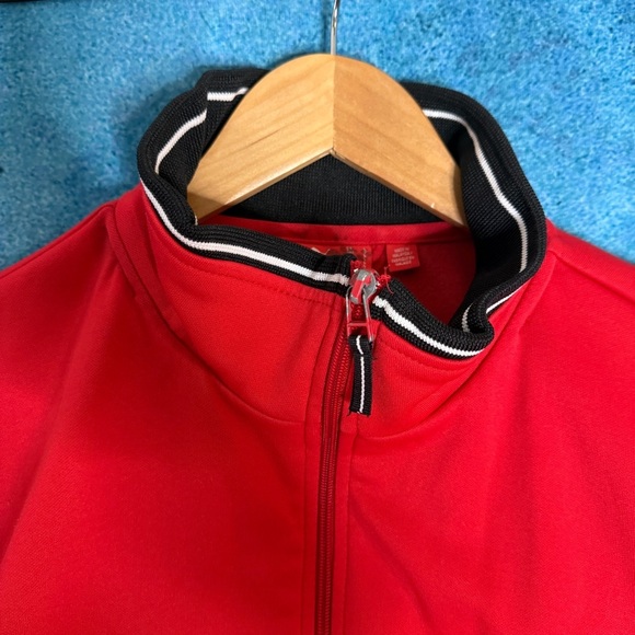 Vintage Puma Valley United Soccer Club Jacket Men’s L Red White Zip Up Training - Picture 5 of 14
